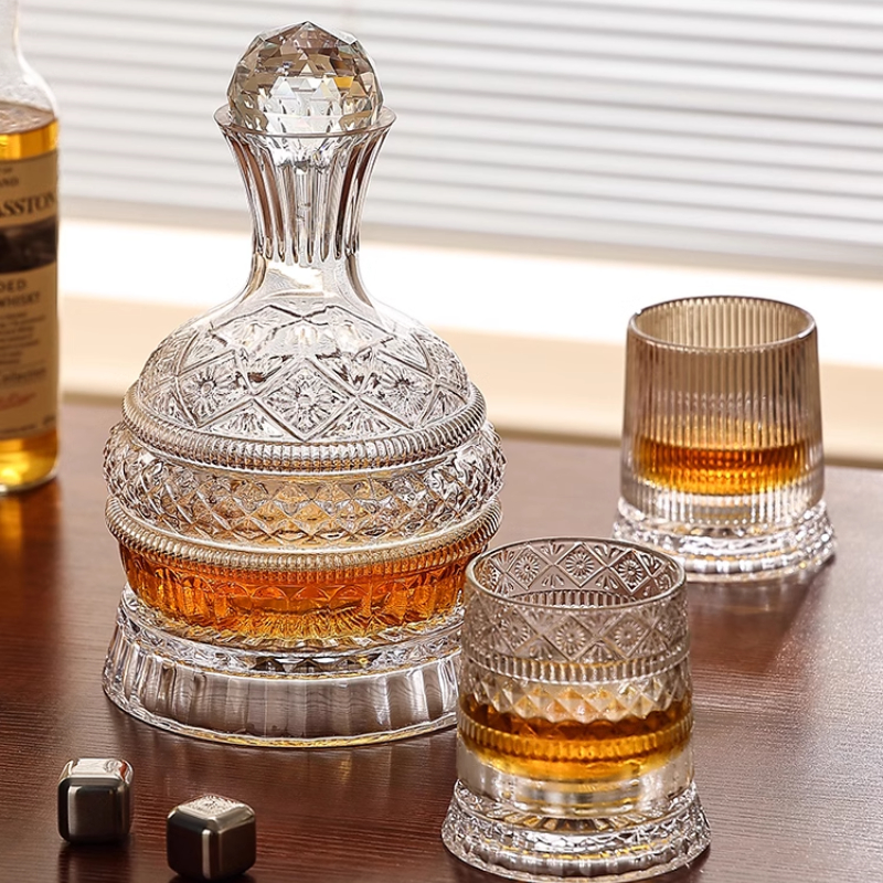 Decanter Aerator Set - Luxury Crystal Wine Decanter Set with