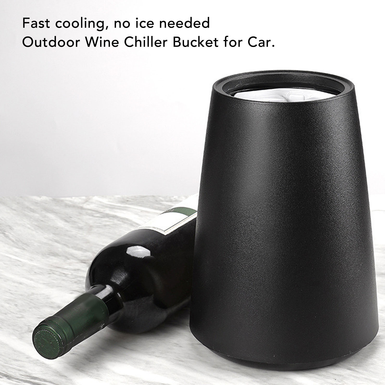 Wine Chiller Sleeve - 1PC Frosted Plastic Insulated Bucket Quick