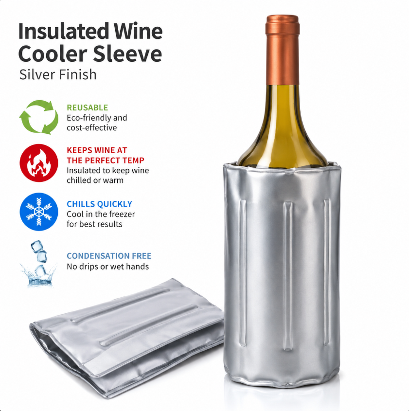 Rapid Ice Wine Bottle Cooler R - Wine Chiller Sleeve 评论和价格