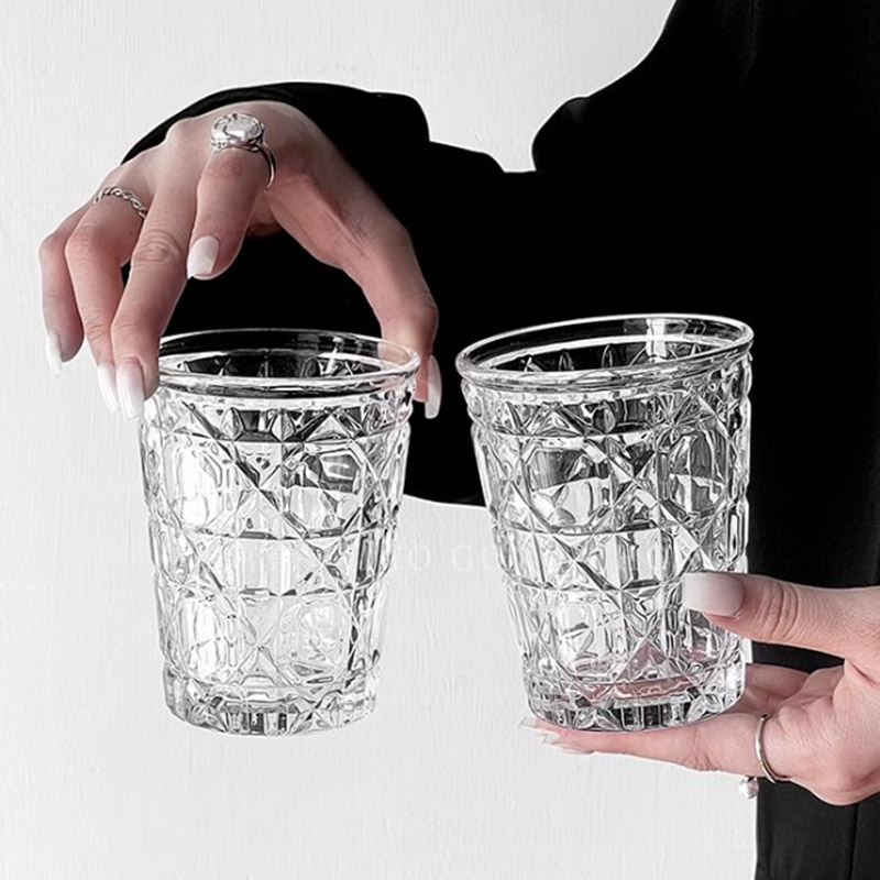2pcs 310ml Vintage Diamond Pat - Wine Beer Coffee 评论和价格