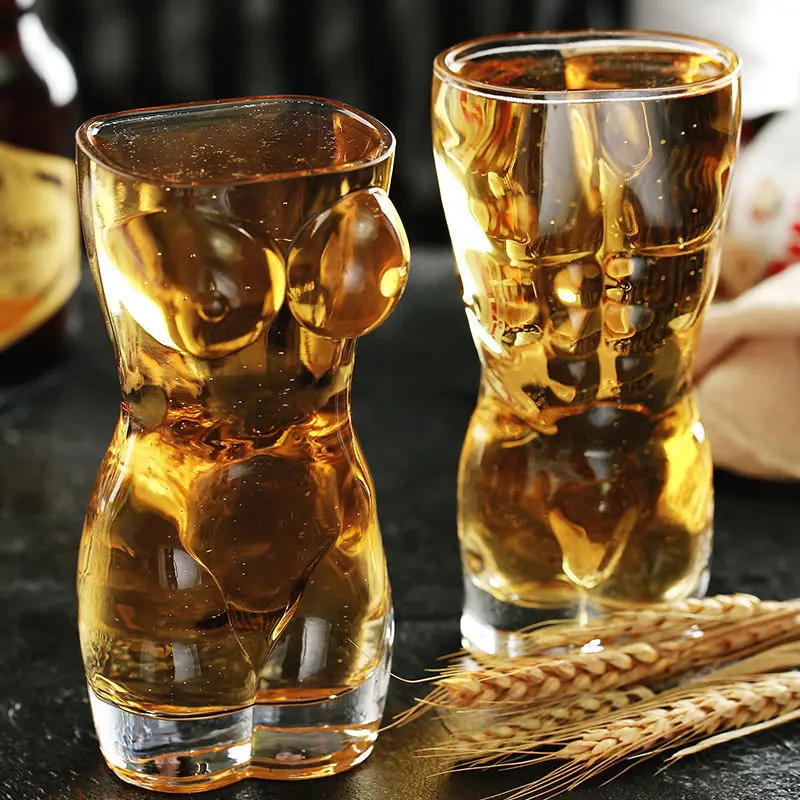 Creative Beer Glasses Body Art - Wine Beer Mix Drink 评论和价格