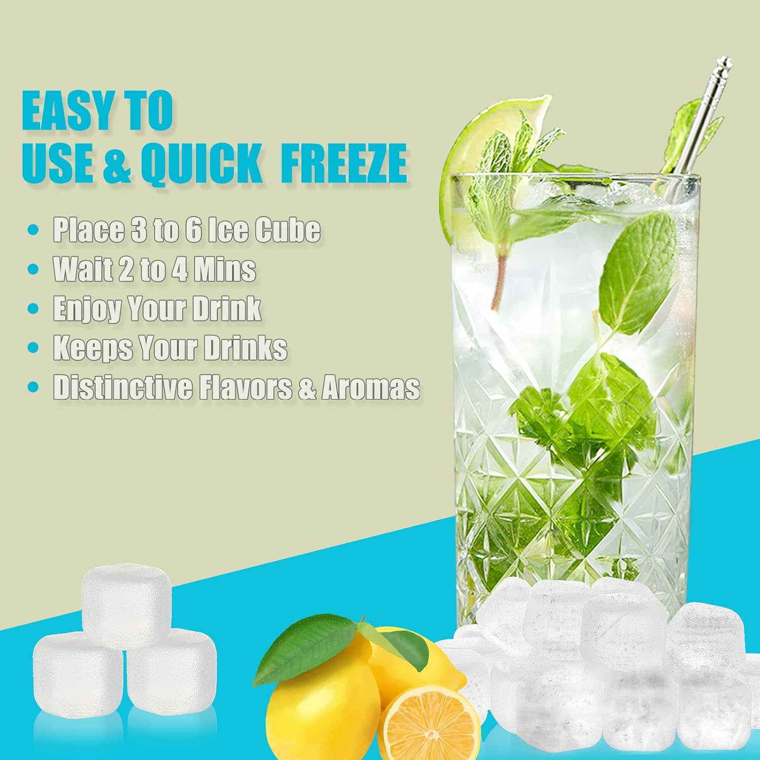 Reusable Ice Cubes 20 Pack, BP - Wine Beer Coffee 评论和价格