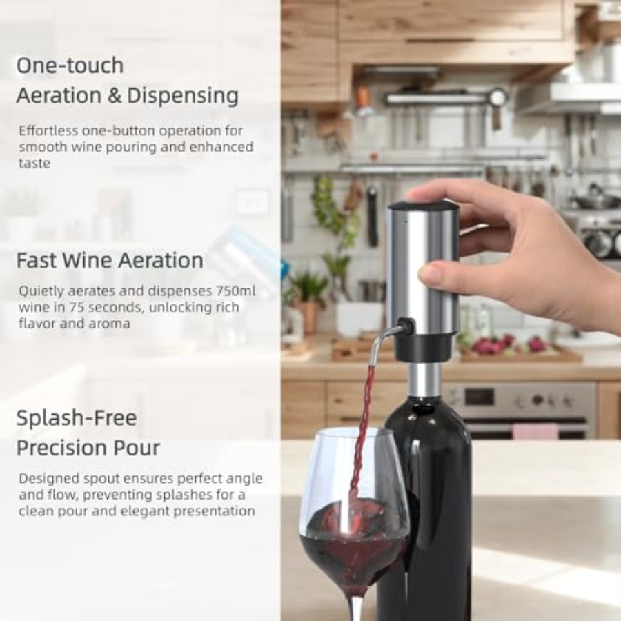 Rechargeable Electric Wine Aer - Decanter Aerator Set 评论和价格