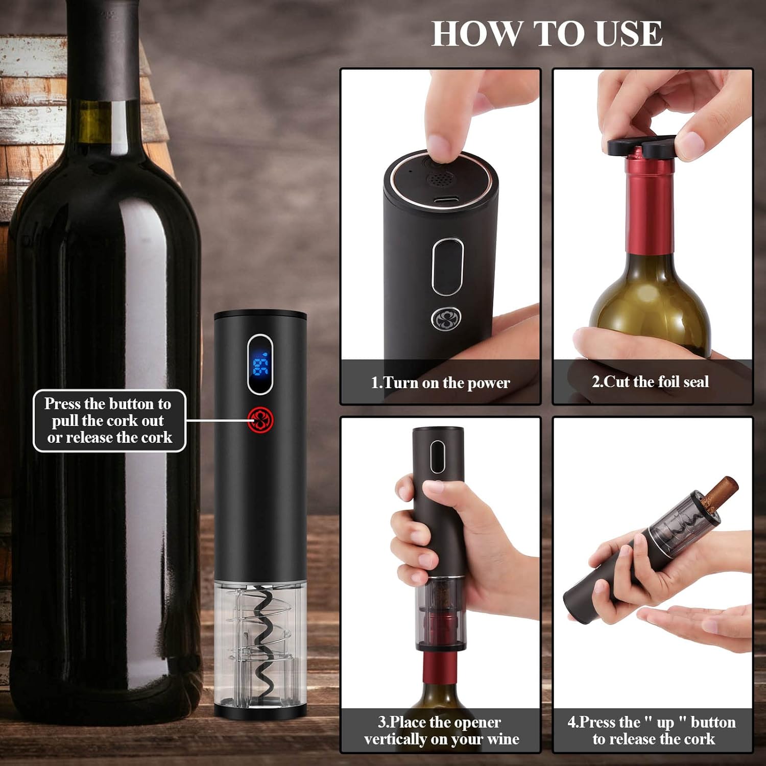 Electric Wine Opener Set with  - Decanter Aerator Set 评论和价格