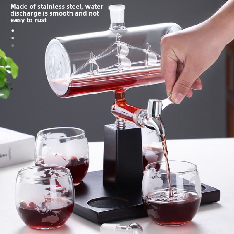 Tempered Glass Wine Decanter H - Decanter Aerator Set 评论和价格