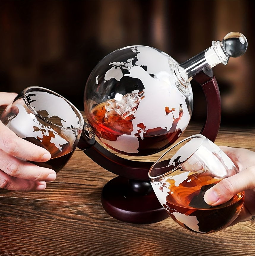 Globe Shaped Whiskey Decanter  - Decanter Aerator Set 评论和价格