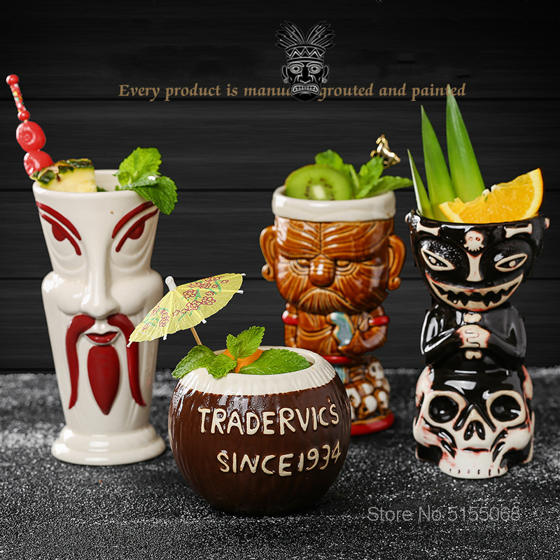 Tiki Mug Ceramic Cocktail Glas - Wine Beer Mix 评论和价格