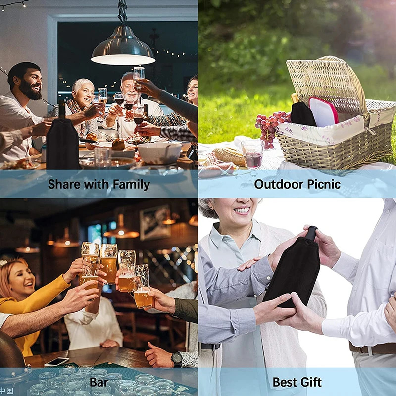 NewWine Cooling Holder Ice Bag - Wine Chiller Sleeve 评论和价格
