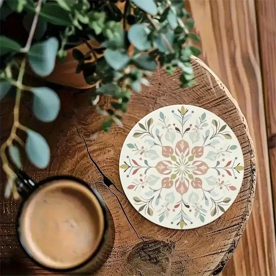 6pcs/Set Bohemian Floral Patte - Wine Beer Drink 评论和价格
