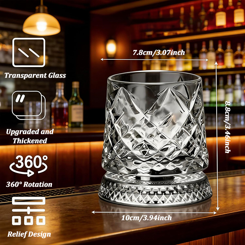 280ml Rotate Whiskey Glasses w - Wine Beer Drink 评论和价格