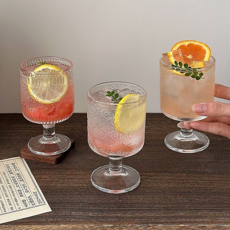 4pcs Set Vintage Embossed Mixe - Wine Beer Mix 评论和价格