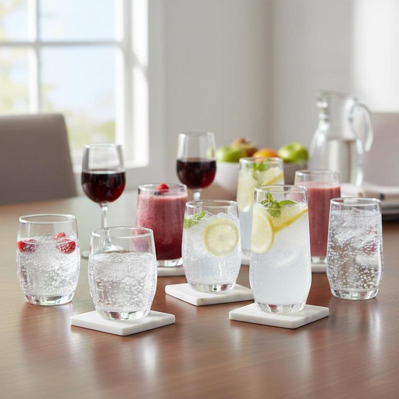 Glassware Collection 16-Piece  - Wine Beer Mix Drink 评论和价格