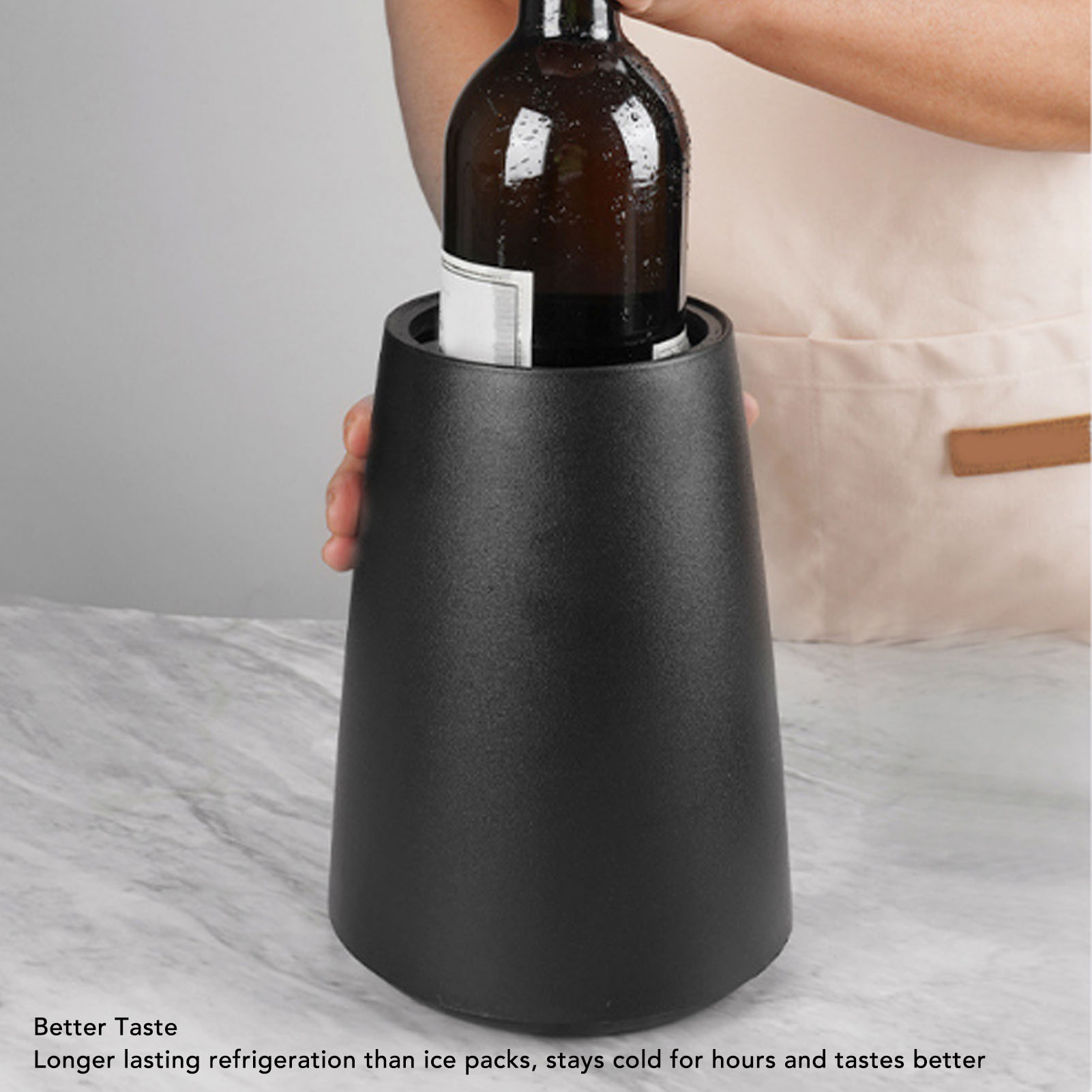 1PC Frosted Plastic Insulated  - Wine Chiller Sleeve 评论和价格