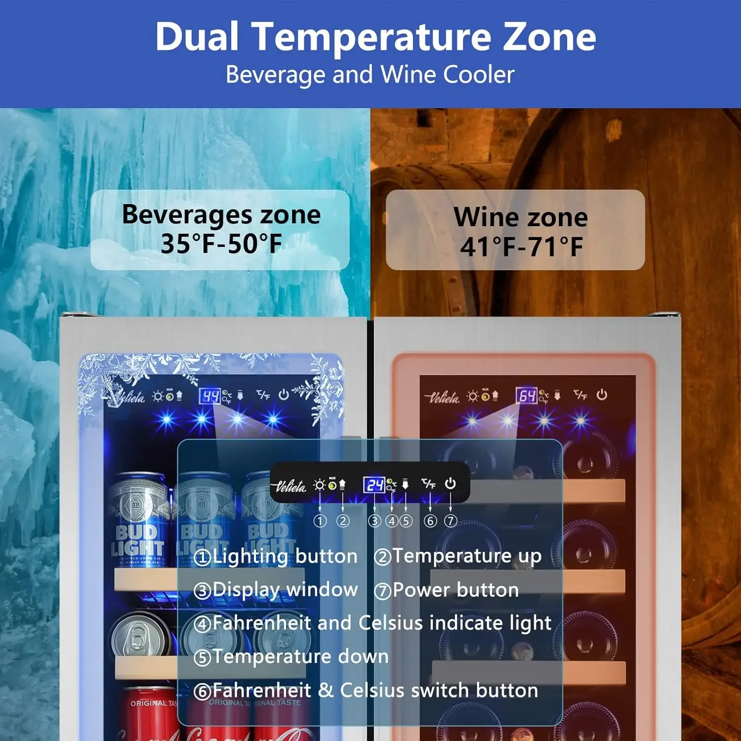 Wine and Beverage Refrigerator - Beer Wine Zone 评论和价格