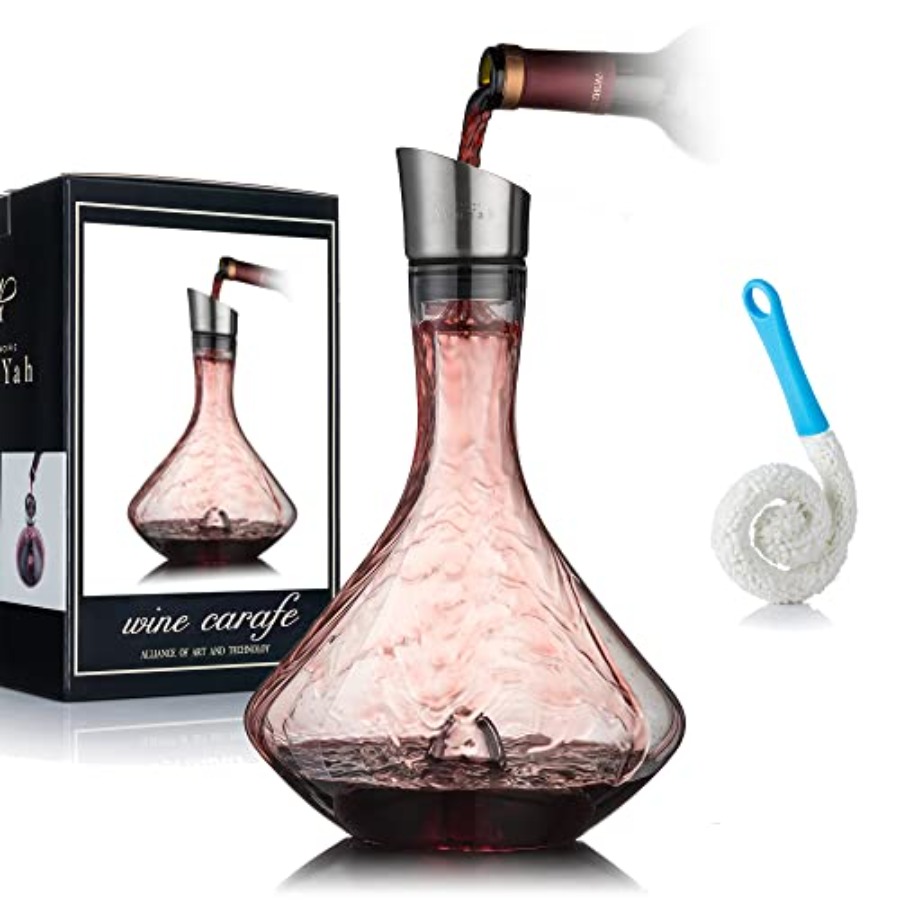 YouYah Wine Decanter Set, Red  - Decanter Aerator Set 评论和价格