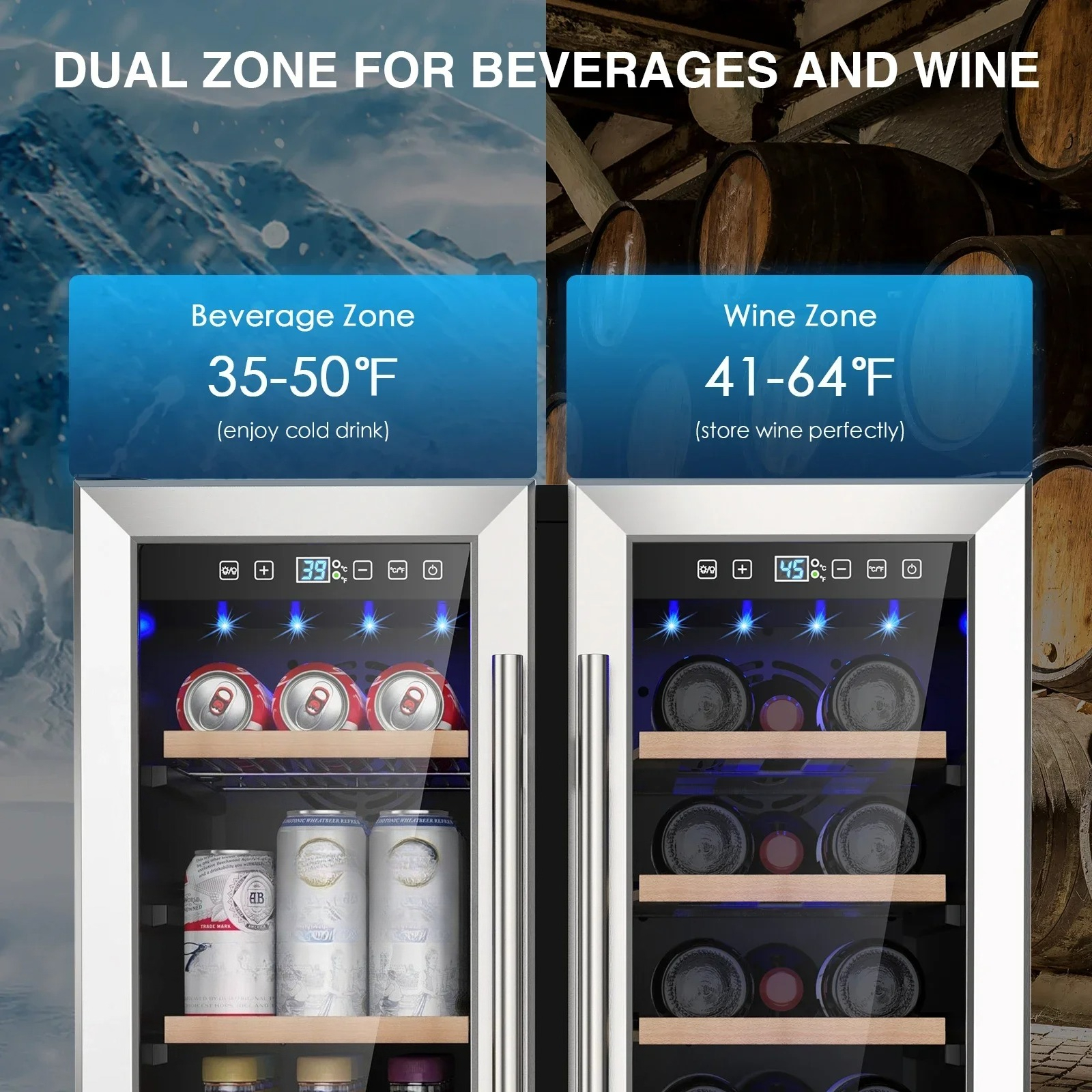 Wine and Beverage Refrigerator - Beer Wine Zone 评论和价格