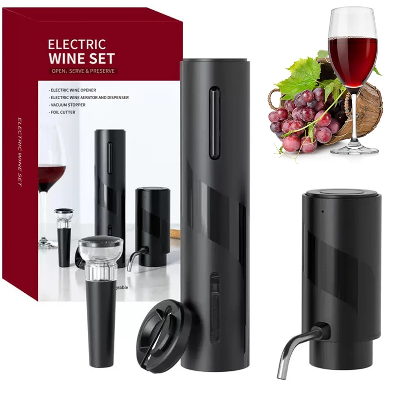 USB Rechargeable 4-in-1 Electr - Decanter Aerator Set 评论和价格