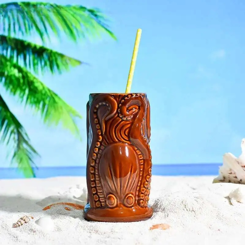 TIKI Bar Cocktail Cup Hawaii T - Wine Beer Mix Drink 评论和价格