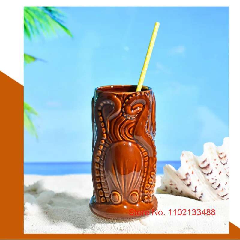 TIKI Bar Cocktail Cup Hawaii T - Wine Beer Mix Drink 评论和价格