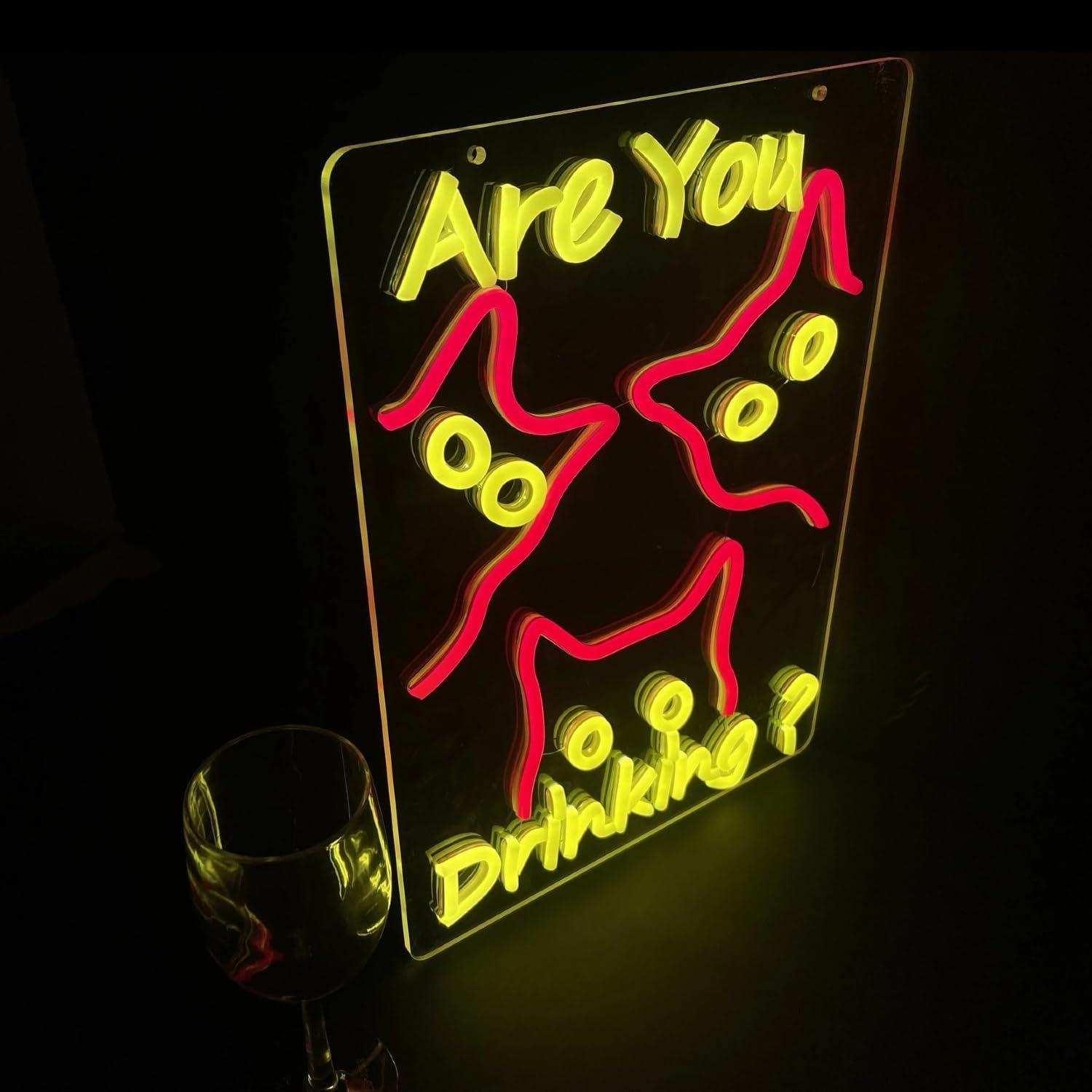 Are You Dringking Neon Sign Ca - Wine Beers 评论和价格