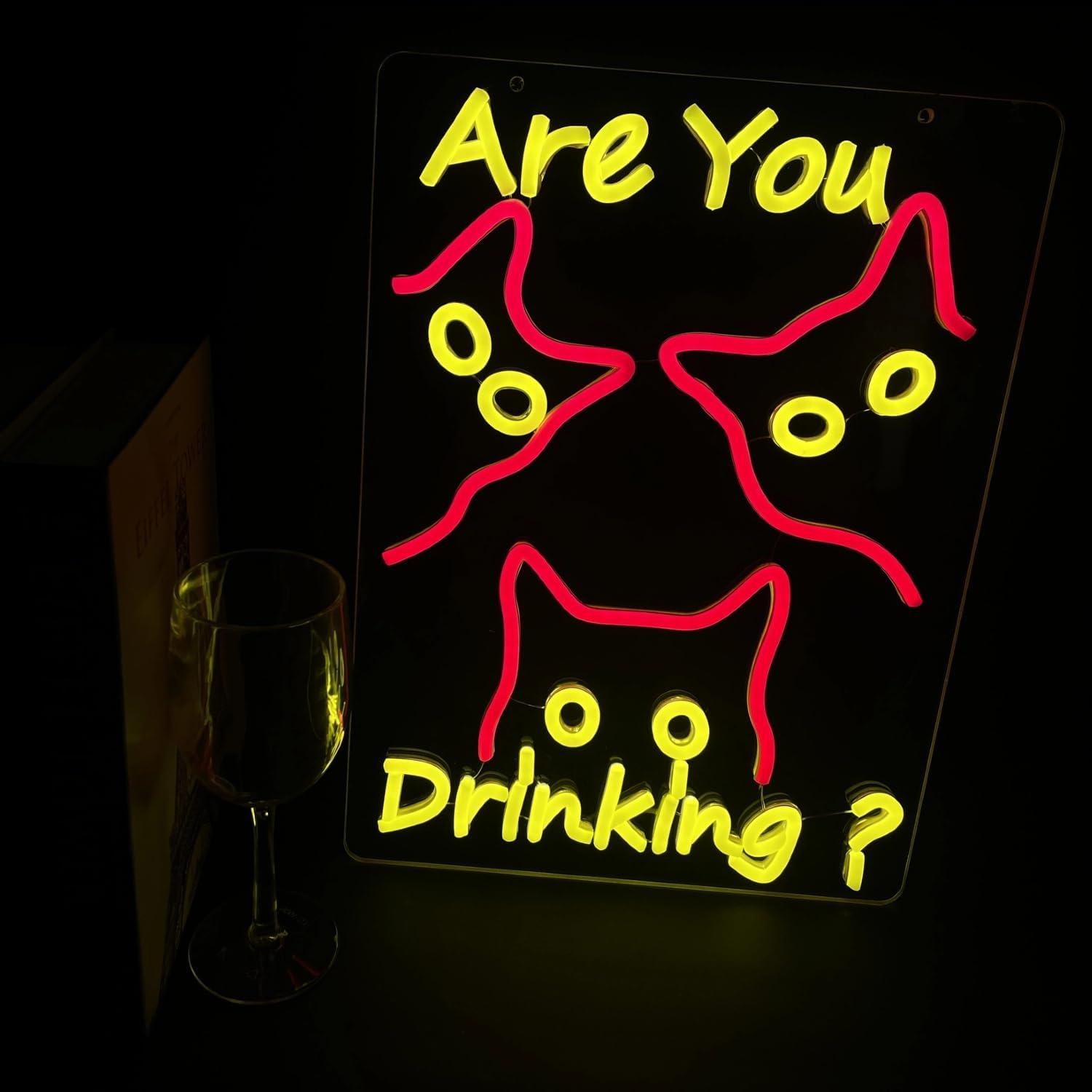 Are You Dringking Neon Sign Ca - Wine Beers 评论和价格