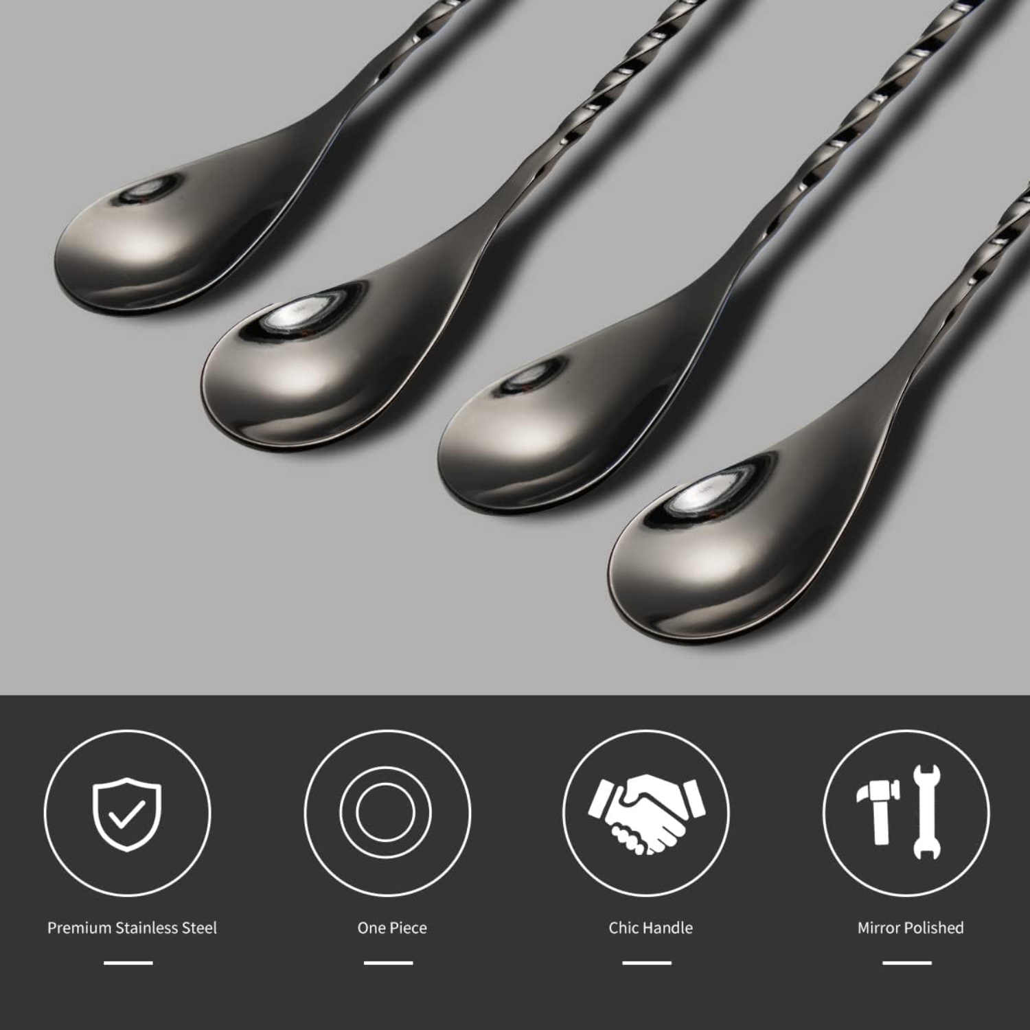 Cocktail Spoon Set of 2 - 12 I - Wine Beer Mix 评论和价格