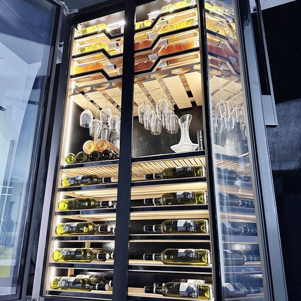 Two Tempered Glass Doors Batte - Beer Wine Zone 评论和价格
