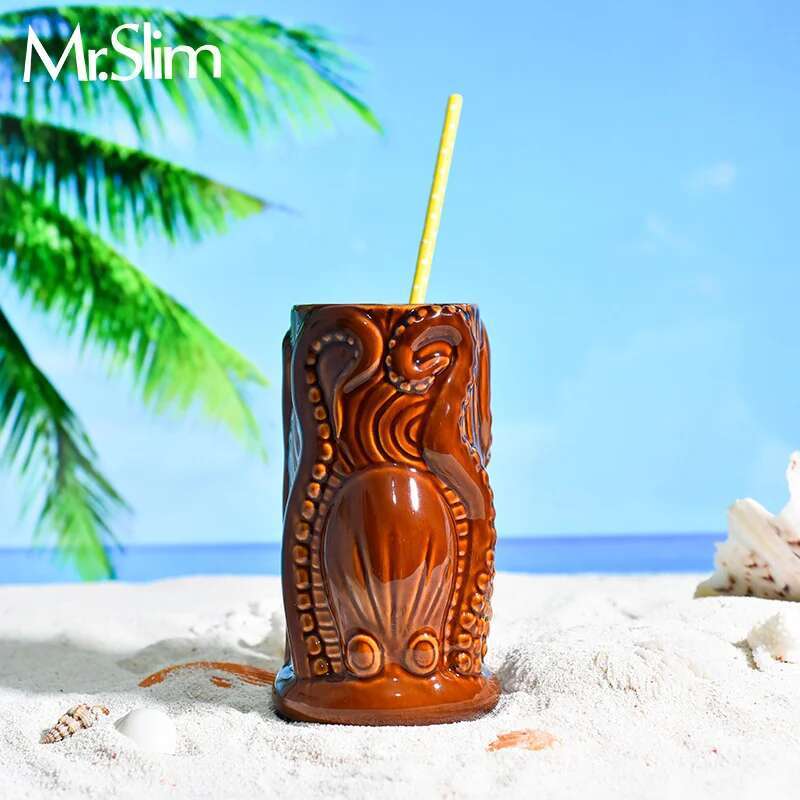 TIKI Bar Cocktail Cup Hawaii T - Wine Beer Mix Drink 评论和价格