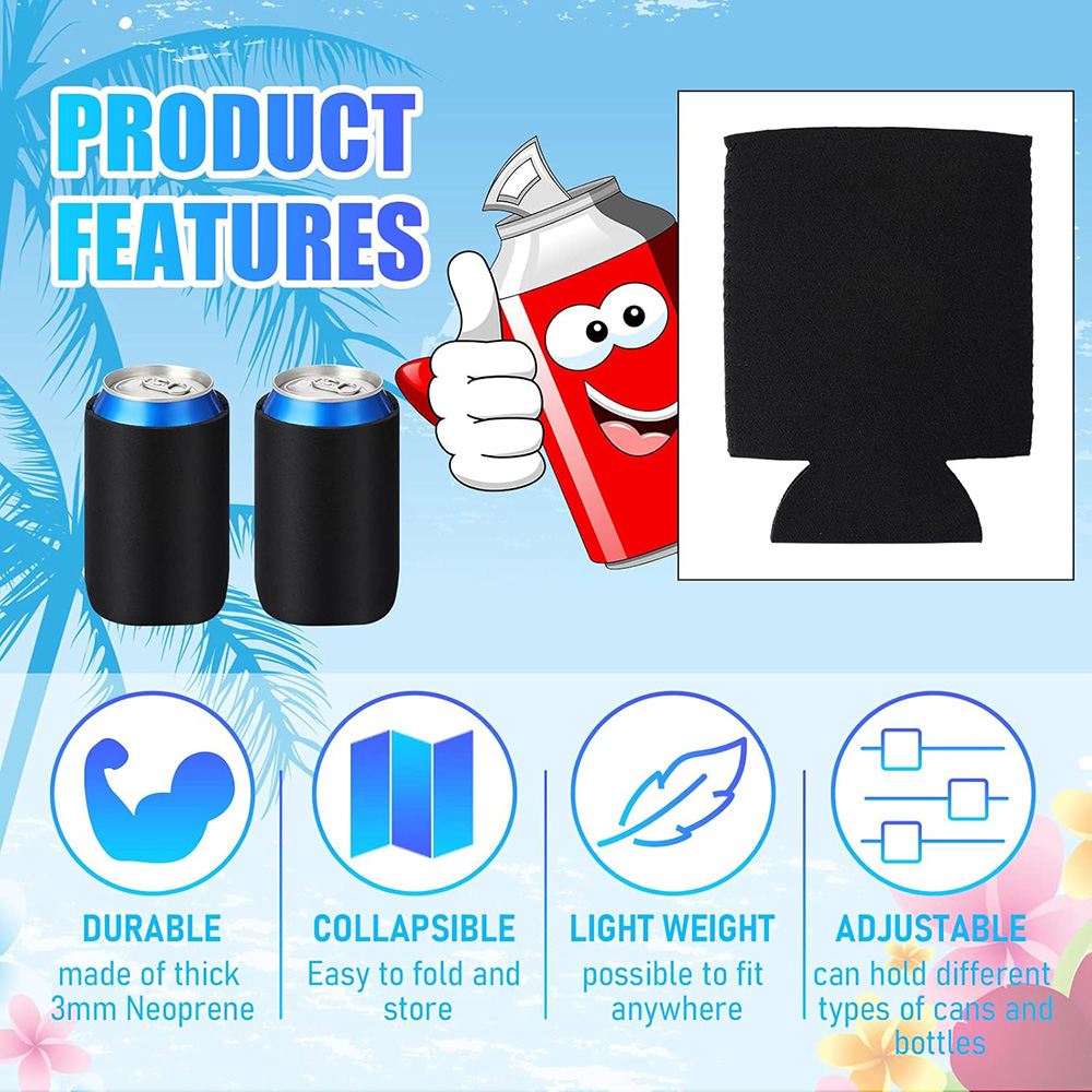Multicolor Blank Beer Can Cool - Wine Chiller Sleeve 评论和价格