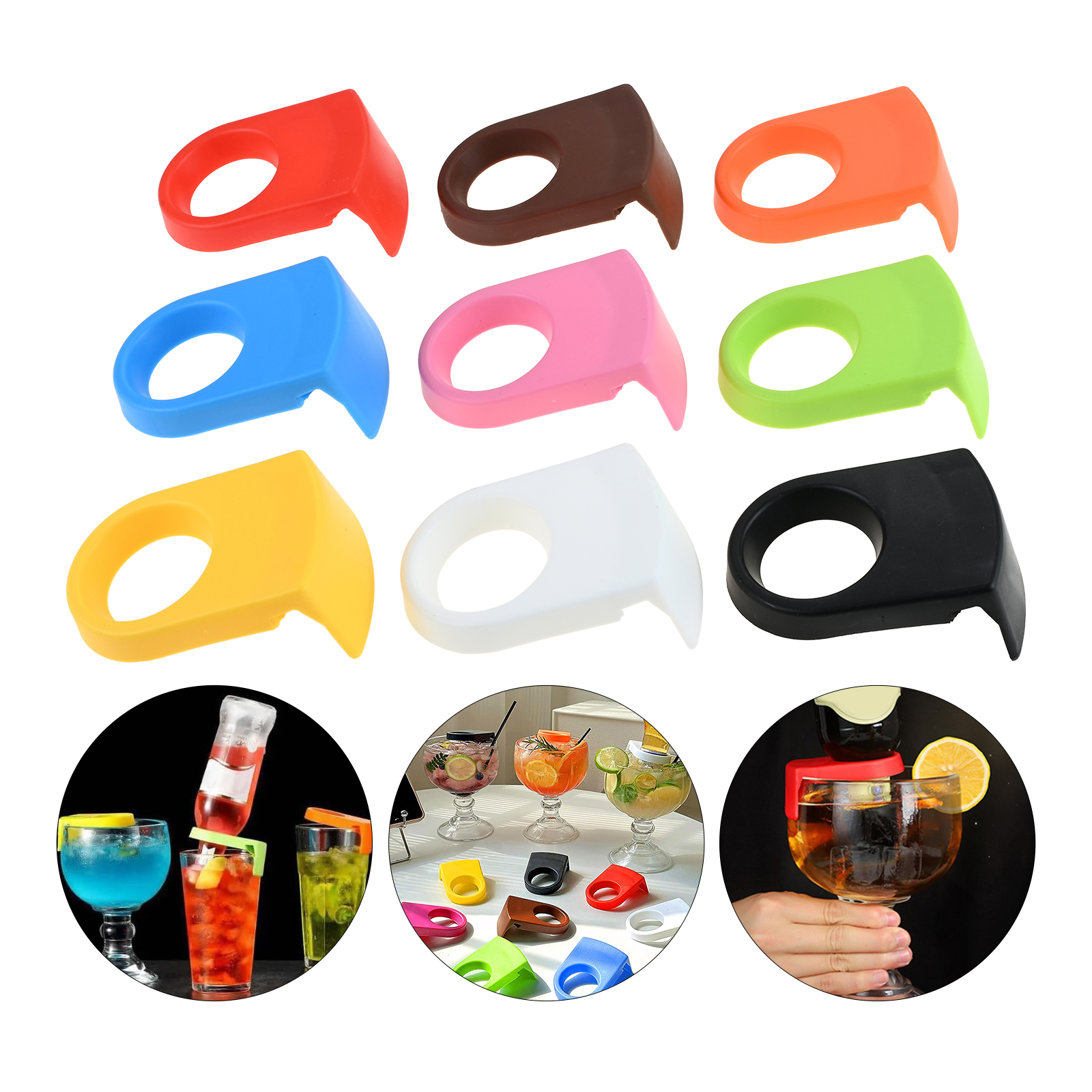 9Pcs Bottle Buckle Holder for  - Wine Beer Mix 评论和价格